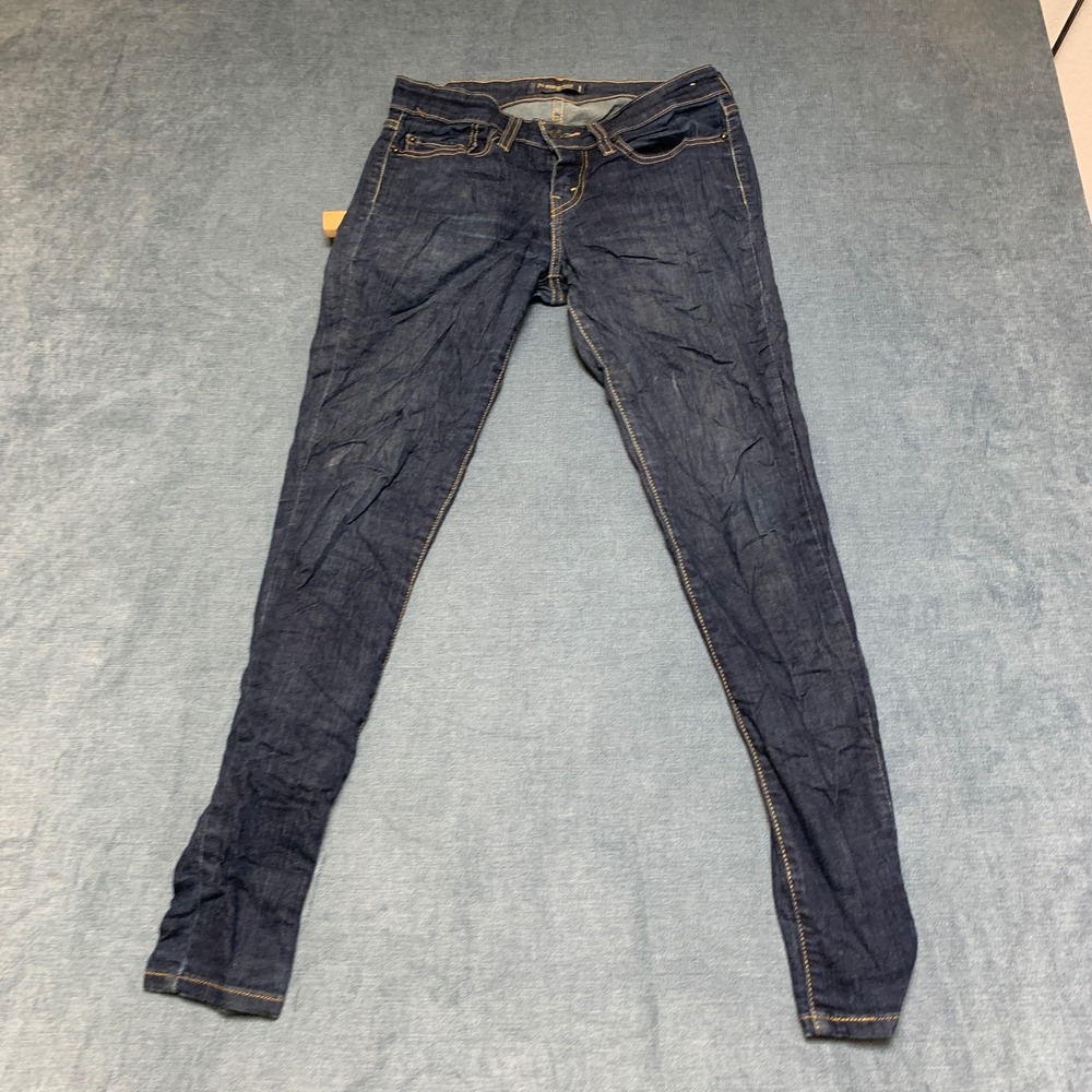 Levi's 524 Too Superlow Skinny Jeans Womens 7 Medium Blue Denim Cotton Stretch